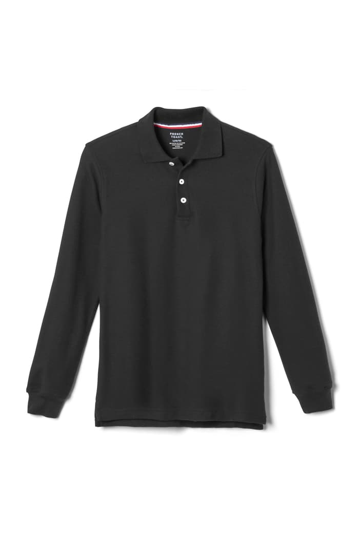 Polo de piqué de manga larga para niño