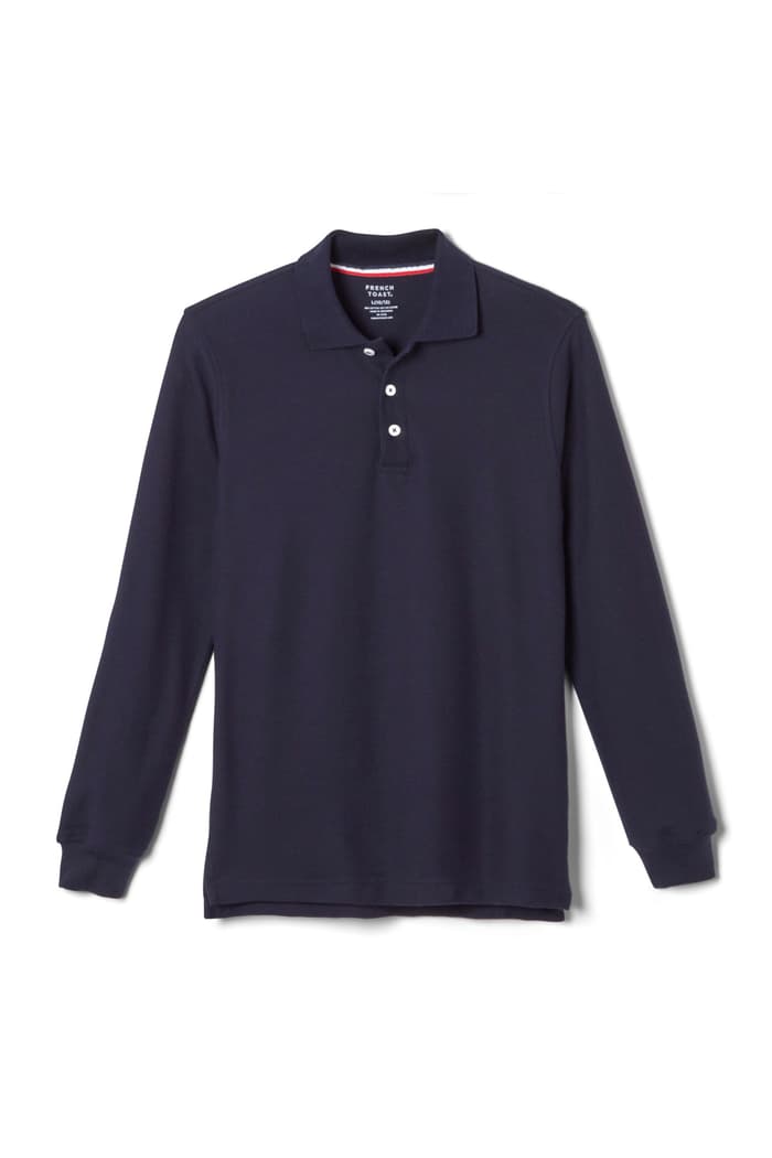 Polo de piqué de manga larga para niño