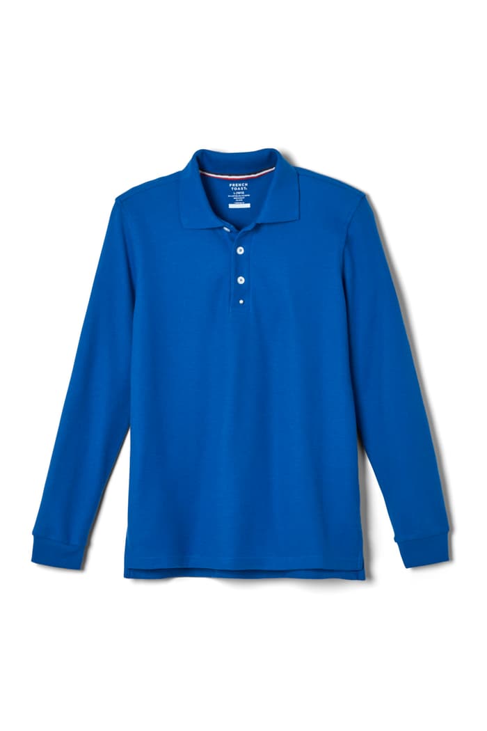 Polo de piqué de manga larga para niño