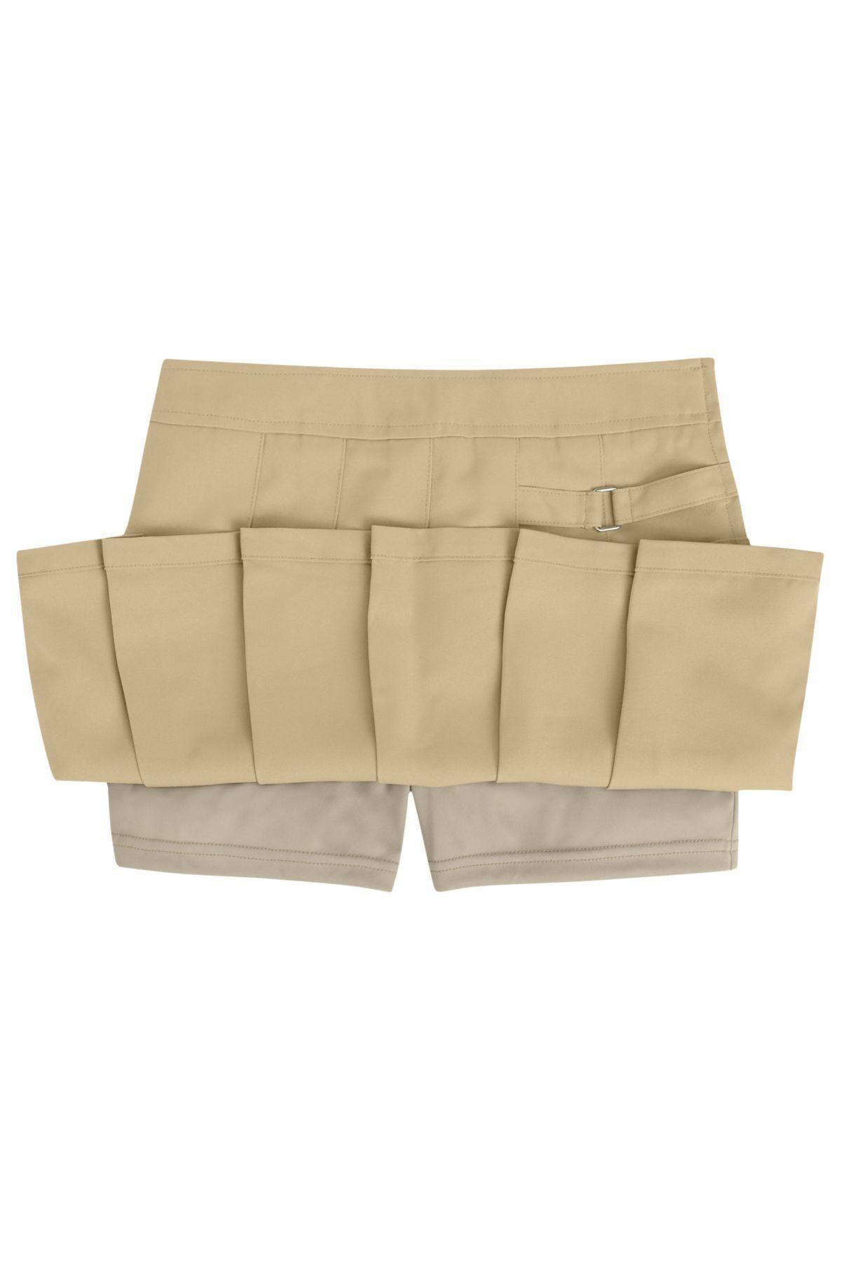 Two-Tab Pleated Skort