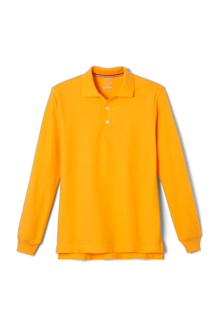 Polo de piqué de manga larga para niño