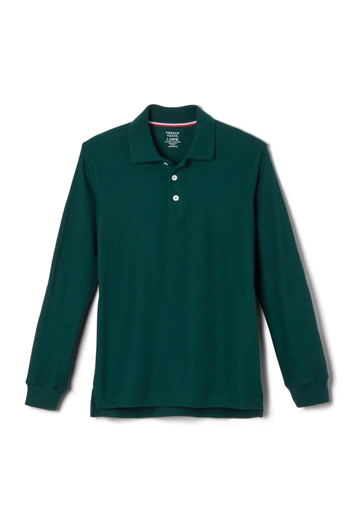 Polo de piqué de manga larga para niño