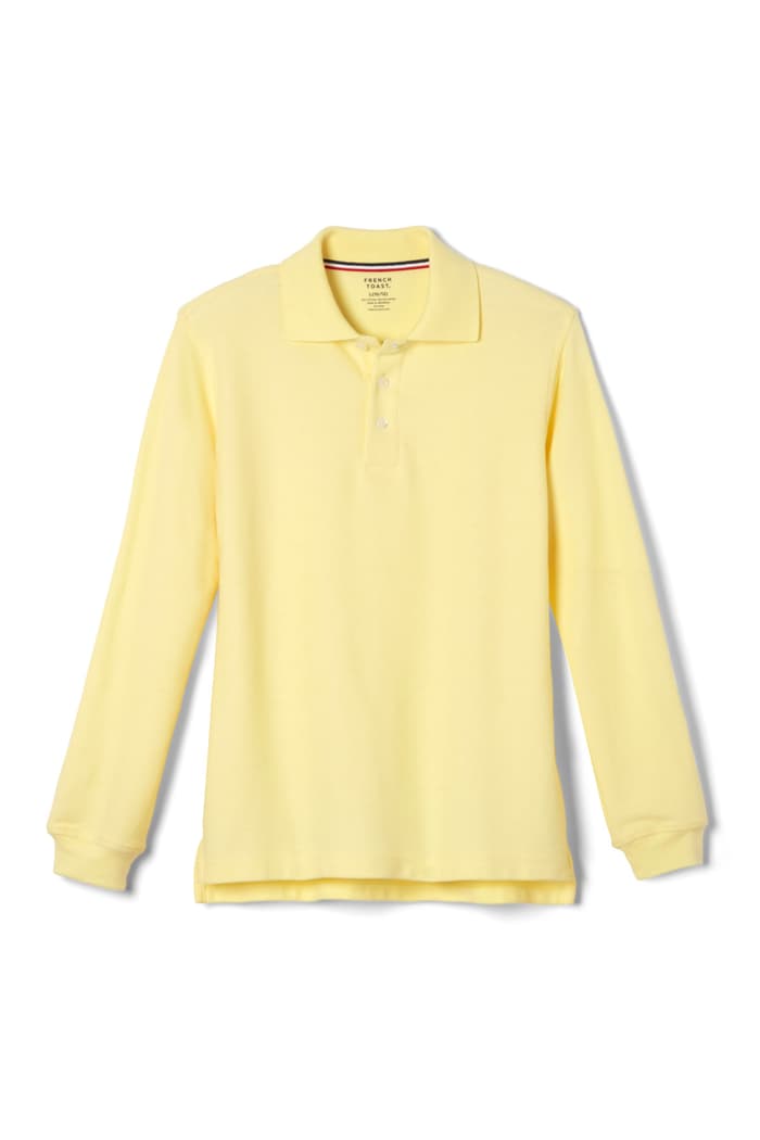 Polo de piqué de manga larga para niño