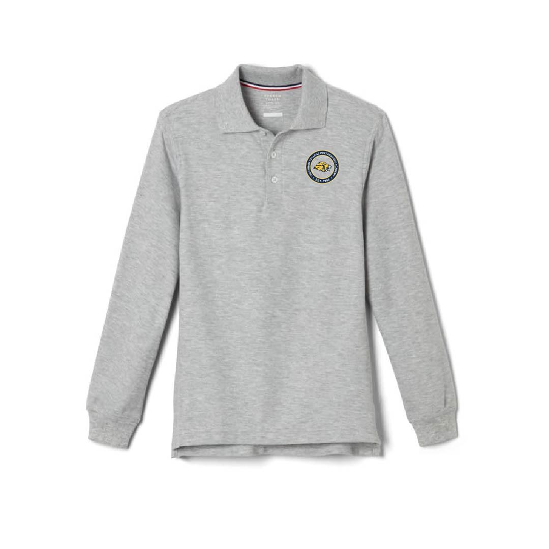 Polo de piqué de manga larga para niño