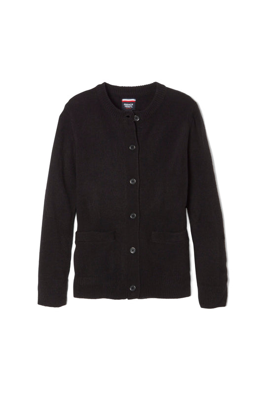 Cárdigan tipo suéter con cuello redondo