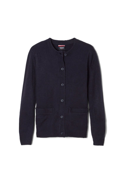Girls Crewneck Sweater Cardigan