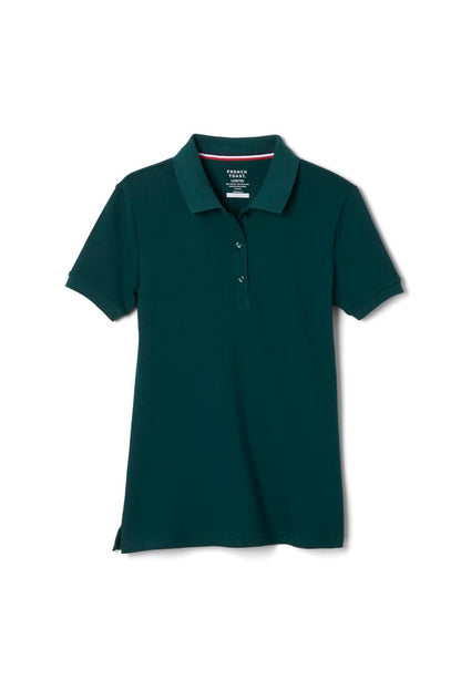 Girls' Short Sleeve Fitted Pique Polo