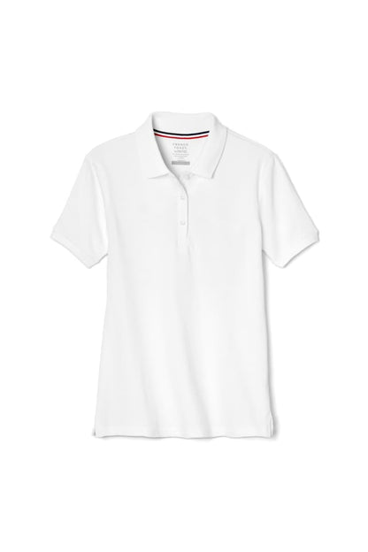 Girls' Short Sleeve Fitted Pique Polo