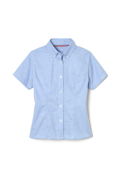 Girls' Short Sleeve Fitted Oxford Shirt