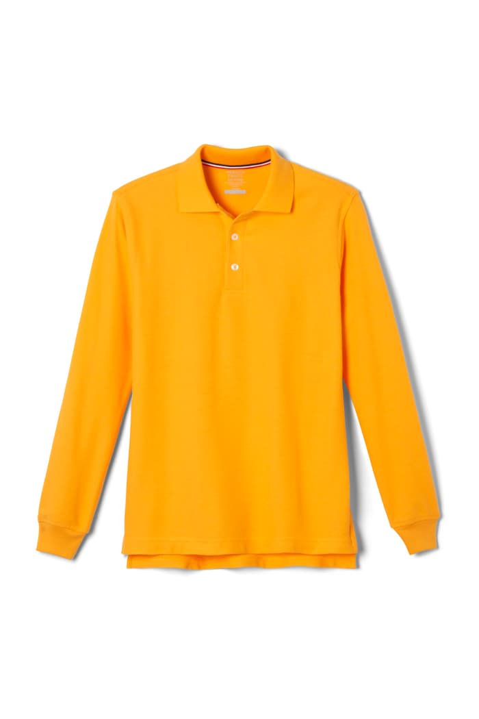 Boys' Long Sleeve Pique Polo