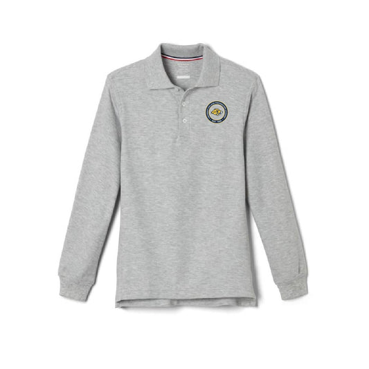 Polo de piqué de manga larga para niño