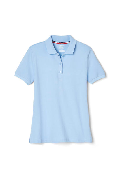 Girls' Short Sleeve Fitted Pique Polo