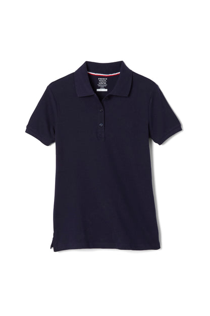 Girls' Short Sleeve Fitted Pique Polo